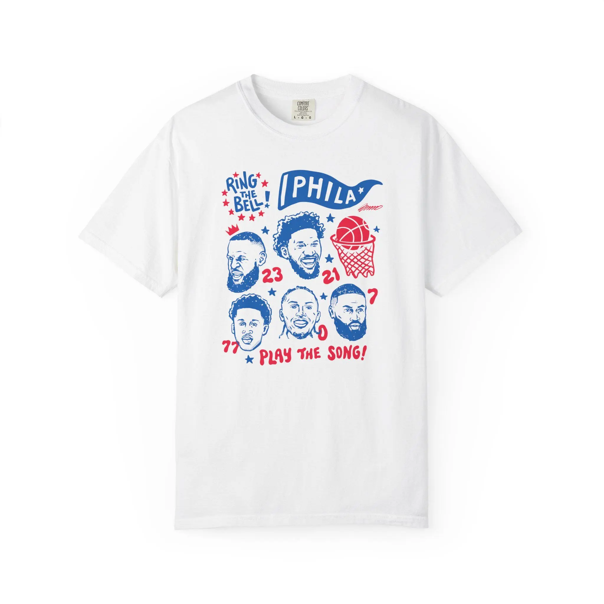 Philly Five Philadelphia Basketball Game Day T-Shirt Comfort Color For Men Women Graphic Tee Cotton Casual Soft Washed Trendy Tops Perfect Gift