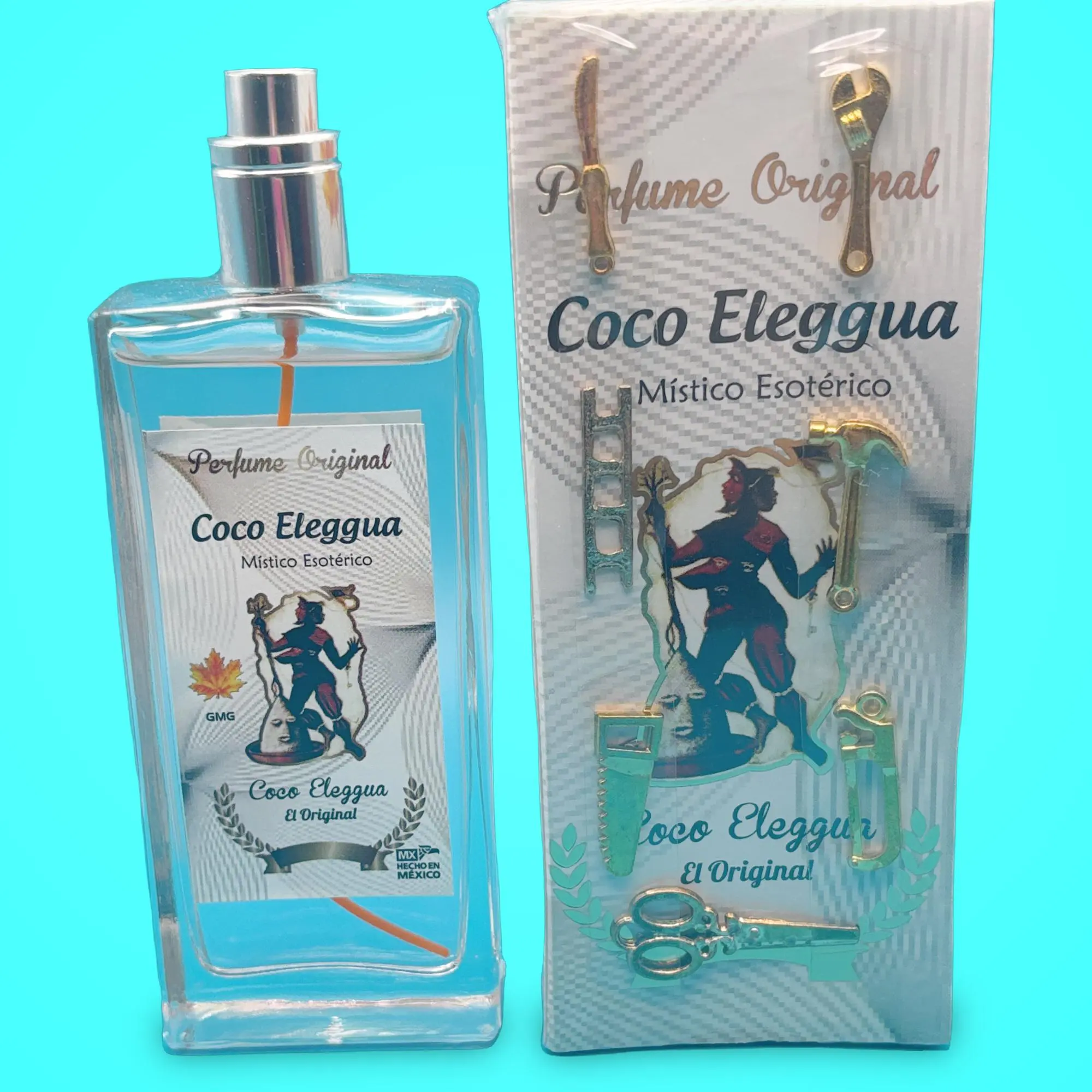 Unisex Coco Elegua Cologne, Aromatic Unisex Fragrance with Coconut Infused Scent and Good Luck Charms, Single Item