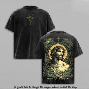 He Is Risen Jesus Christian Shirt Vintage Washed Tee / Sweatshirt / Hoodies | Faith Hope Salvation Cross Graphic | Easter Gospel Religious Streetwear Gift for Believers