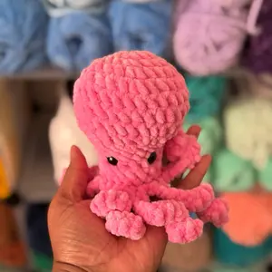 Hand-crocheted octopus