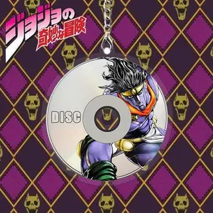 JOJO's Bizarre Adventure CD/DVD Acrylic Keychain Anime Game Peripheral Backpack Charm