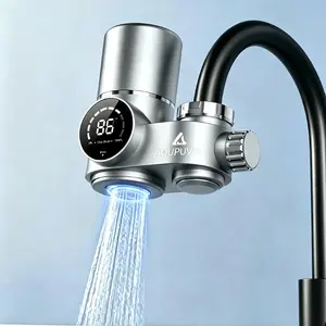 AQUPUVIR Faucet water filter with LED displayReal-time digital faucet water filterWater filter for kitchen and bathroomSink water filter with LED display  LED Display Sink Water Filter