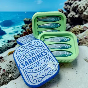 Sardine Tin Fidget Clicker | Tinned Fish Desk Toy | Quirky Gift for Foodies | Mechanical Keyboard Clicker | Unique Stress Relief Toy