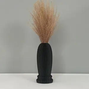 3D Printed Matte Vase, Decorative Vase, Flower Vase, Simple Floral Plant Holder, Modern Tabletop Home Decor, Wedding Bohemian Decoration, Lavender Bouquet