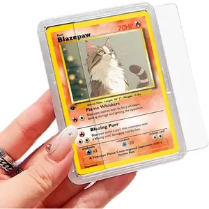 Magnetic TCG/Photo Display Sleeves Holder Transparent Card Holder Designed for MagSafe Compatible with iPhone Device