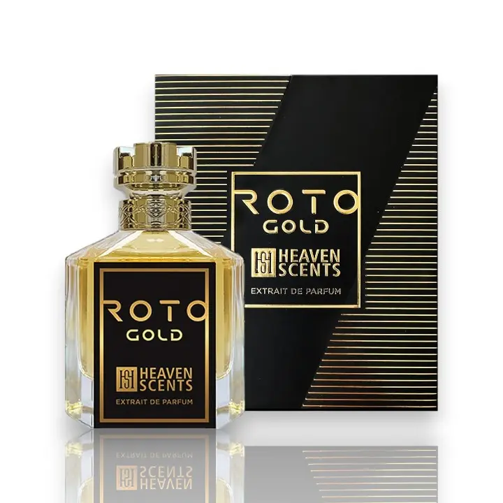 Heaven Scents Roto Gold Extrait De Parfum, 100 ML-3.4 oz Unique Alcohol-Based Unisex Wear Fragrance with Woody, Bergamot, Green Apple Scents