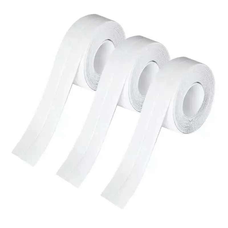 3PCS Caulk Tape , Bathroom Sealant White, Wall Tape Silicone Sealant Caulking Tape Peel and Stick Caulk