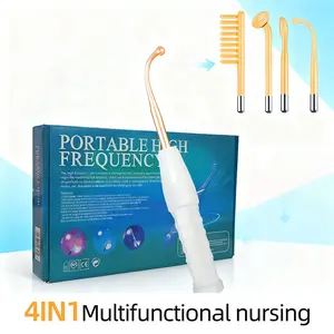 [Merry Christmas Gift] 1 Set 4 In 1 Facial Massager, Face Massage Comb Stick, Portable Handheld, 110V US Plug