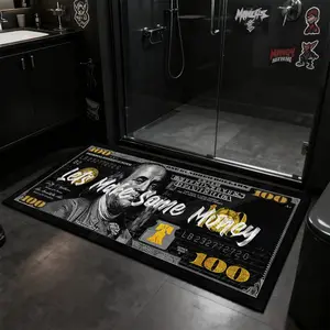 Dollar rug, 1 Count long rug, vintage Dollar pattern money rug, Dollar carpet, soft non-slip floor mat, Home Decor Rugs, Machine washable, suitable for corridor, kitchen, bedroom, living room and other scenes, multiple sizes, Vintage Design Rug