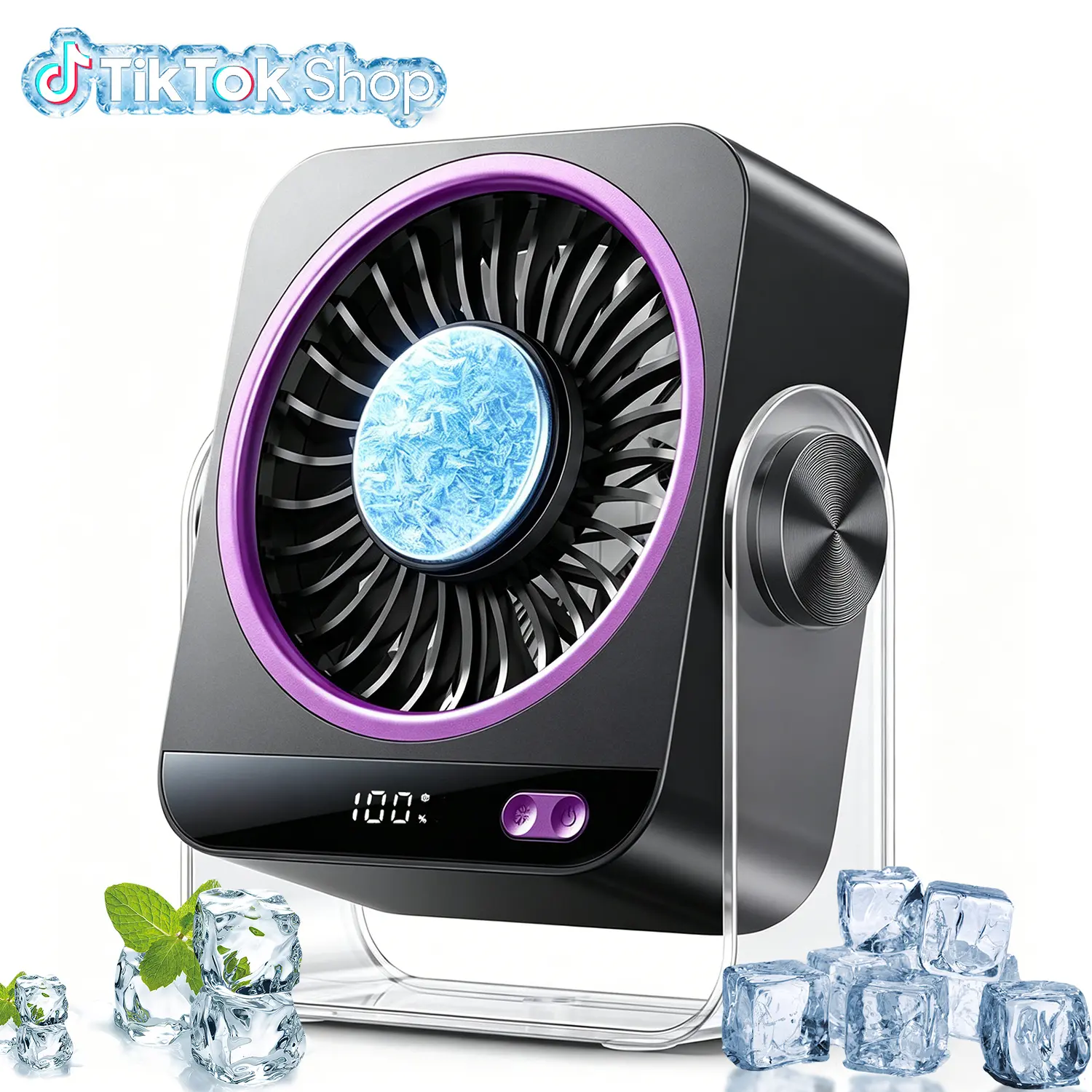 Desk Cooling Fan 199 Speed Turbo Fan With 9000RPM High Velocity Airflow, Smart LED Display, Ultra Quiet USB Rechargeable Portable Fan For Home Office Bedroom Travel outdoorfun