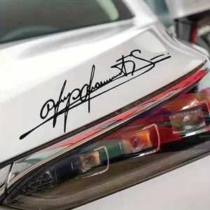 1PC Exclusive Personalized Signature Car Sticker | For Car Side Windows, Notebooks, Art Signature Creative Design, Nail Your Car’s Trendy Style Easily, Eye-Catching & Show Unique Attitude, Decal For Cars