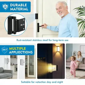 Door Reinforcement Lock Set, 800 Lbs Anti-Kick, Home Safety Lock, Child Protection Front Door Lock, Easy Install Elderly Security Lock