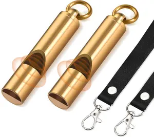 2 Pack with Tangle-Free Lanyard - Pealess Safety Whistle Survival Loud Blast for Kayak Life Vest, Boating, Camping Hiking, Hunting, Adults