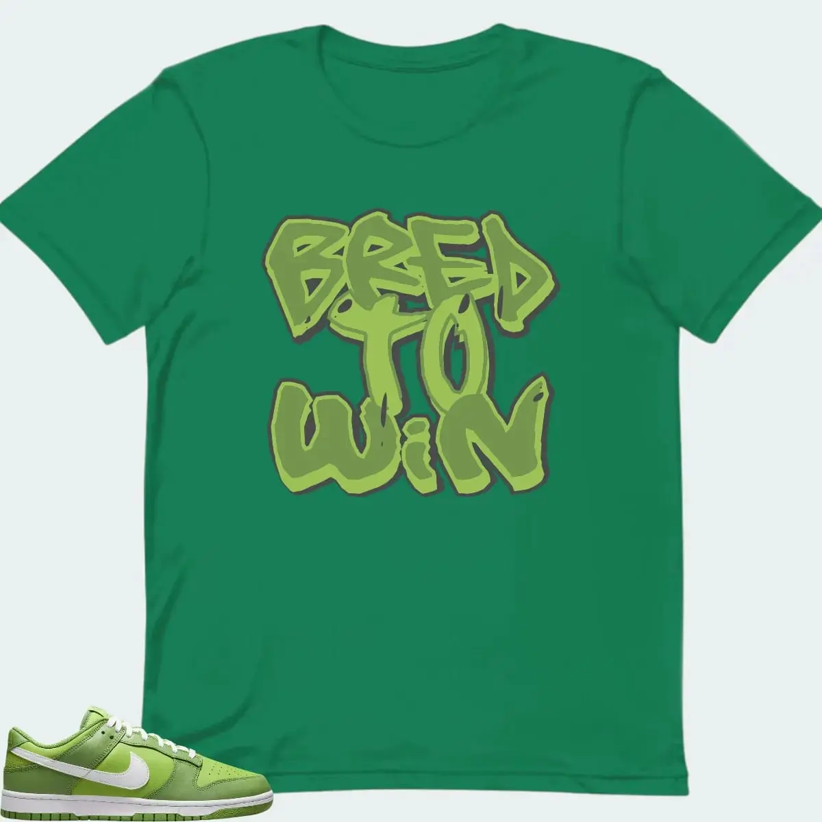 Nike Dunk Low Chlorophyll Sneaker Matching Green T-Shirts