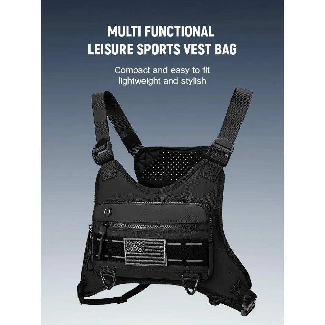 Men's backpack, outdoor running backpack, waterproof backpack, outdoor sports training bag, outdoor adventure hiking vest bag, motorcycle and bicycle riding vest bag, lightweight running vest, suitable for exercise