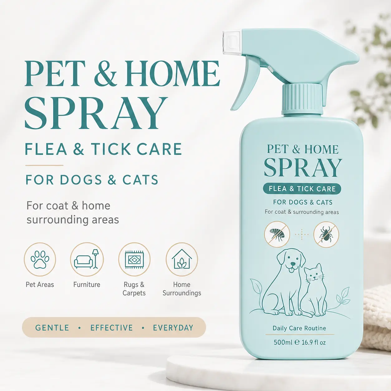 Pet and Home Soothing Spray, Daily Care, for Cats and Dogs