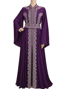 Luxury Embroidered Moroccan Kaftan for Women – Royal color Occasion Dress , قفطان ملوكي مميز جدا بتفاصيله