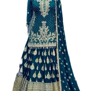 Indian Chinnon Silk Lehenga Versatile Design Ideal for Various Occasions