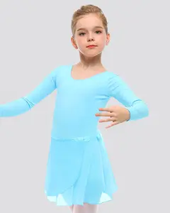Girls Ballet Leotard Starter Kit (Long Sleeves Leotard & Tie Chiffon Skirt & Tights)