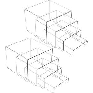 Risers 8 count, Clear Risers Display Stand,  Display Risers, Risers for Display for Cupcakes, Figures, Retail, Collectible Figures, , Collectibles Display, Square