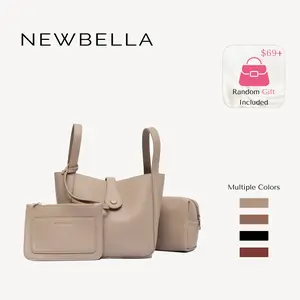NEWBELLA Vera 3 PCS Set Top Handle Crossbody Bags Includes Handbag & Wallet Stylish Functional Design with Magnetic Closure Detachable Strap,FallFreshness