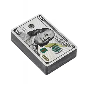 Luxurious C-Note Style Metallic Waterproof Playing Cards - Premium Diamond Finish Gold & Silver Durable Poker Deck for Game Night Gifts