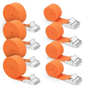 4Pcs 3.3ft + 4Pcs 6.5ft Lashing Straps - Heavy Duty Cargo Straps,1" Wide 550Lbs Capacity Cam Buckle Straps,for Trucks Car,Motorcycles,for Roof Racks