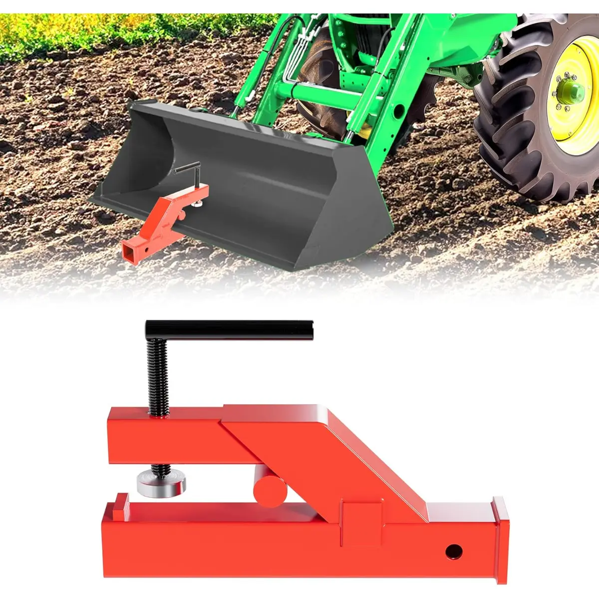 HECASA Clamp On Trailer Hitch 2" Ball Tractor Mount Receiver Hitch Mount Adapter Compatible with Deere Bobcat Tractor Bucket,summerwins,bathingsuitwomenset