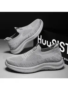 Men's Wireless Sport Shoes, Lightweight Breathable Design, Textile Upper, Casual All-Season Footwear for Daily Wear and Outdoor Activities
