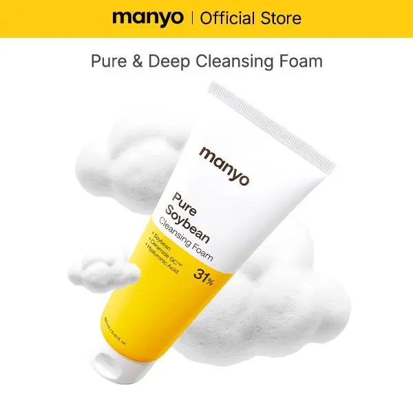 [ma:nyo] Pure Soybean Cleansing Foam, Facial Cleanser, for Double Cleansing, Pore Cleaner, Blackhead Remover, Acne Face Wash, Korean Skin Care, 5.4 fl oz (160ml)