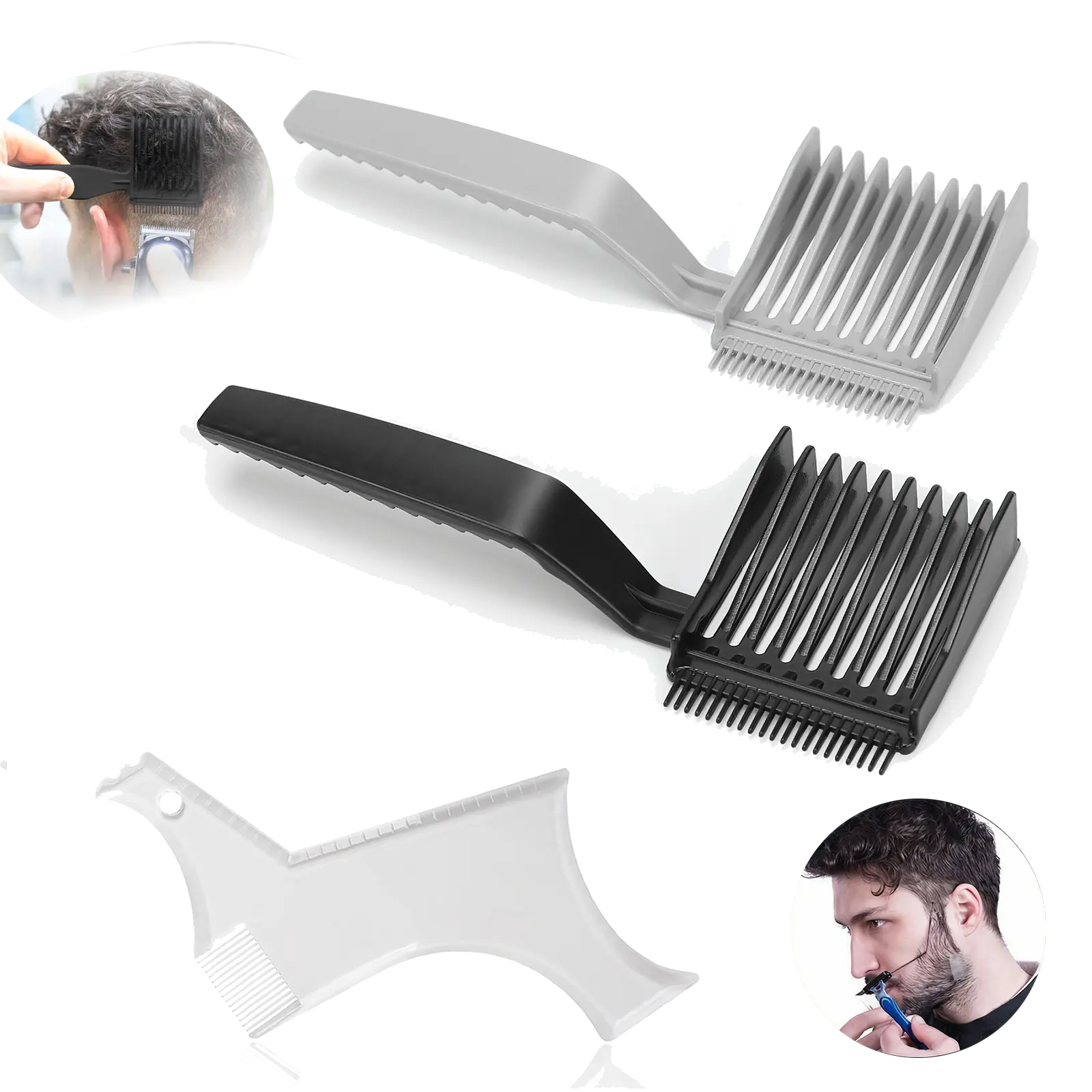 Fade Combs, 3 Pack Professional Hair Barber Blend & Fade Comb, Hair Cutting Guide Tools for Home & Salon Use