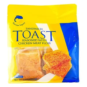 Success Salty-Sweet Meat Floss Stuffed Toast Bread Snacks, 360g (6 Slices)/Bag, Individually Wrapped Versatile Quick Meal, Ideal for Breakfast, Camping Trips