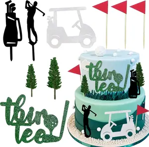 LaVenty Golf 30th Birthday Cake Decoration 30th Birthday Decorations for Men Thir Tee Cake Topper for Golf Sports Theme birthday Party Decorations