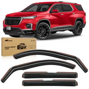 Nilight Durable In-Channel Rain Guards Window Deflectors - 4pcs Vent Visors for Chevrolet (Chevy) Traverse 2018-2023, Automotive Replacement Car Exterior Auto Accessories Truck
