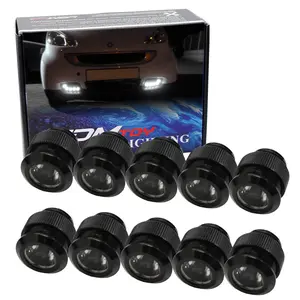 iJDMTOY 30W High Power Brabus Style 10pc Dot LED Daytime Running Light Retrofit Kit For 2008-2012 Smart Car Fortwo, Xenon White