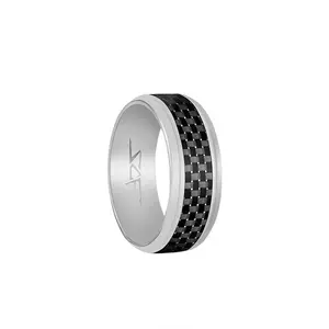 Carbon Fiber Ring | Silver | Slate Series