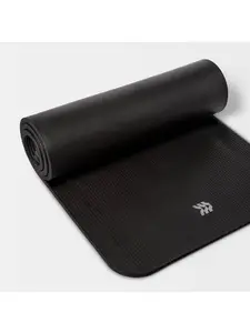 All In Motion Yoga Pilates Fitness Mat Portable Black Premium 15mm