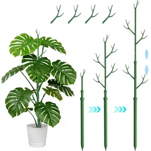 Telescoping Monstera  Support Stakes,17.3IN to 43.3IN Detachable Branch  Sticks Support Tall for Indoor Outdoor Climbing ,Adjustable Length  Accessories for Potted -2 Pack