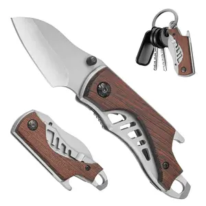 Small Pocket Knife Gift for Men, Keychain Box Cutter with 3.54inch Blade, Mini Folding Knives EDC Gadgets for Everyday Carry, Stocking Stuffers Gift for Adults Men Him