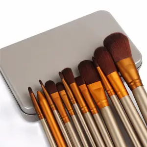 Small 12Pcs Professional Makeup Brushes – Perfect for Travel & Daily Glam