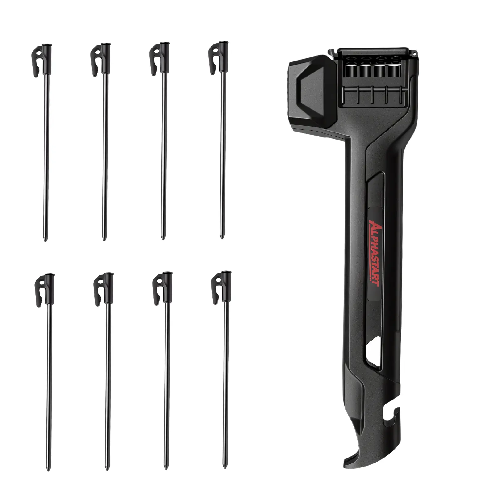 Multifunctional Camping Hammer, 570g (1.26 lbs) Lightweight Aluminum Alloy Mallet with Tent Stake Driver, Tent Stake Puller, Bottle Opener - Portable Carry Outdoor Companion for Hiking Tools, Outdoor Work, Outdoor Gadgets