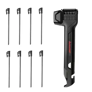 ALPHASTART Multifunctional Camping Hammer - Tent Stake Driver & Puller, Bottle Opener,  for Outdoor Camping, Hiking, Backpacking - 7075 Aluminum Alloy, Lightweight