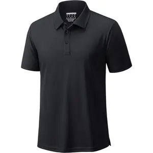 Men's Polo Shirts Golf Short Sleeve Dry Fit Moisture Wicking Performance Collared Polos Athletic Casual Work Shirt