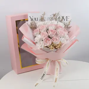 Eternal Soap Rose Gift Box, 18 Handmade Roses, Never Fade Surprise, Perfect for Valentine's Day, Mother's Day, Birthday Gifts