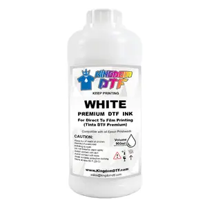 DTF White Ink Liter (1000ml) - Premium High-Opacity Ink for Direct-to-Film Printing