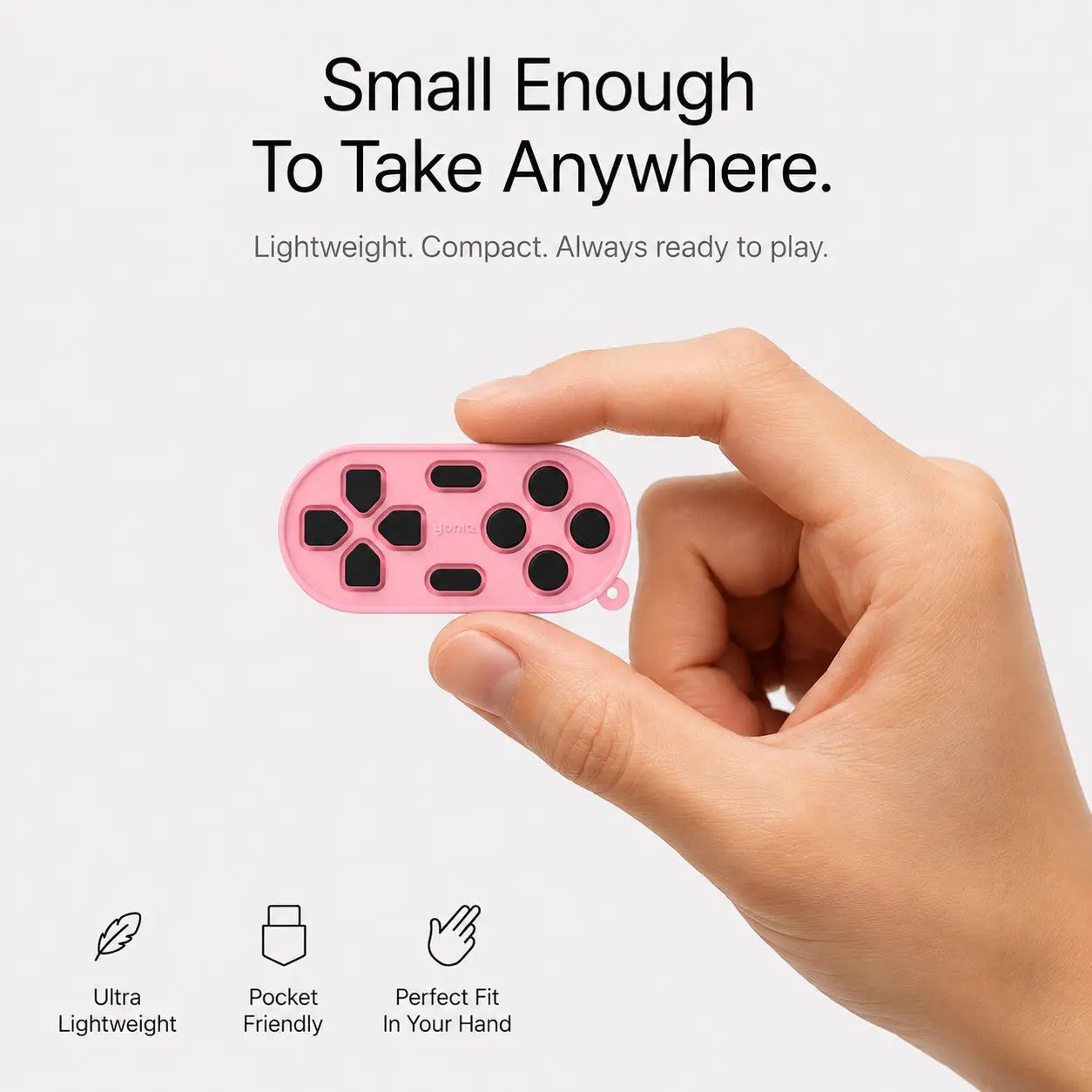 yoniQ GamePatch Pink Reusable Stick-On Gaming Buttons for Mobile Phones