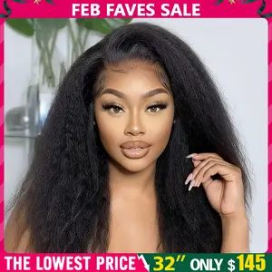 Bling Hair 13x6 Kinky Straight Lace Front Wigs Human Hair Pre Plucked 13x6 HD Transparent Frontal Wigs Real Human Hair Wig for Women SpringStatements