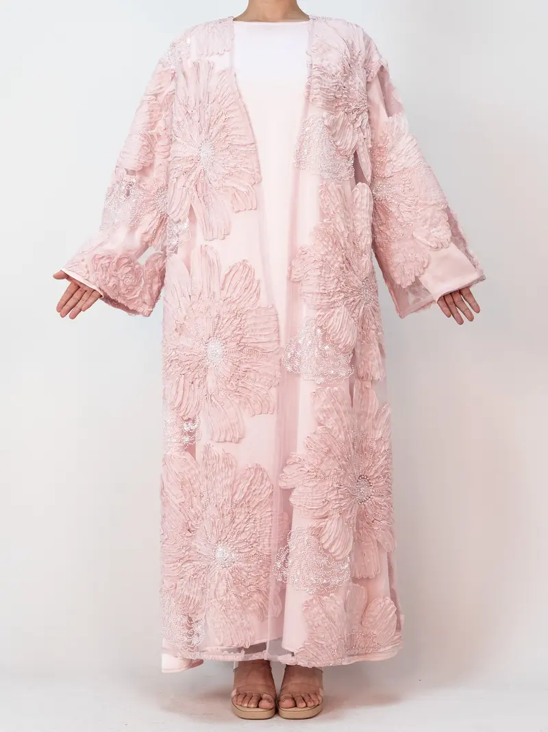 Satin open abaya kimono - TikTok Shop
