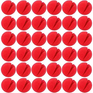 30 pieces of 2"x 2" red circus clown nose, used for party Halloween costumes and Christmas supplies