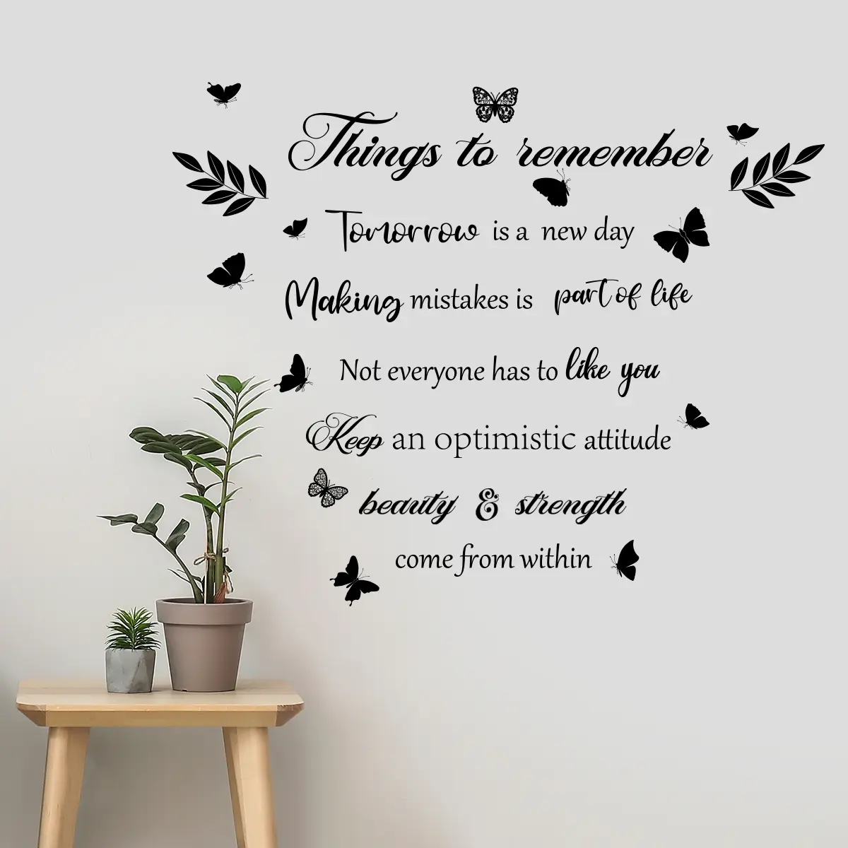 Inspirational Quote Wall Sticker, Motivational Decal for Bedroom Decorations Living Room, Universal Flat Letter Design, Ms6148 Decorative Art Home Decor Wall Art Stickers